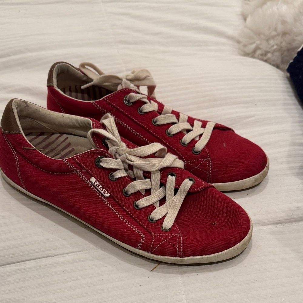Taos Footwear Red Canvas Sneakers